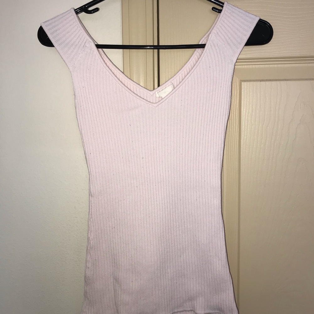 light pink off the shoulder top